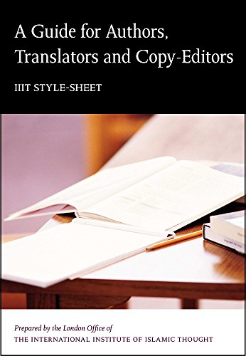 A Guide for Authors , Translators, and Copy-editors: IIIT Style Sheet